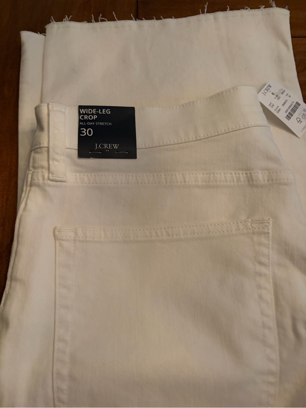 J. Crew White Wide-Leg Crop Jeans